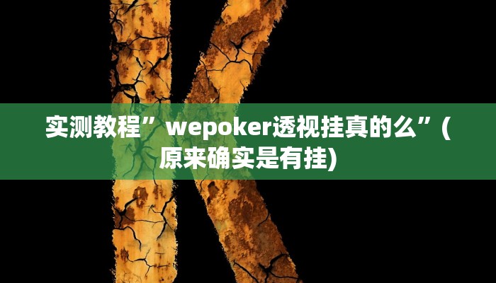 实测教程”新版德扑之星透视辅助开挂”(原来确实是有挂)