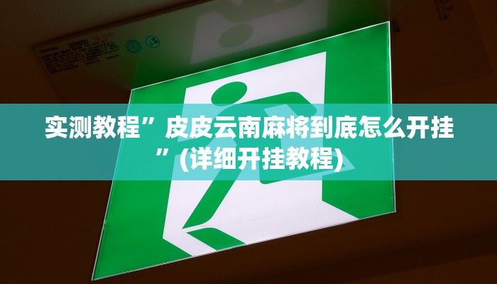开挂辅助工具“雅苑蕲春麻将确实真的有挂”详细开挂教程
