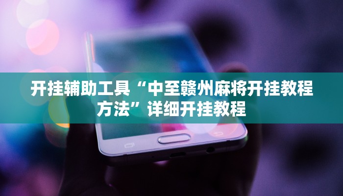 开挂辅助工具“中至赣州麻将开挂教程方法”详细开挂教程