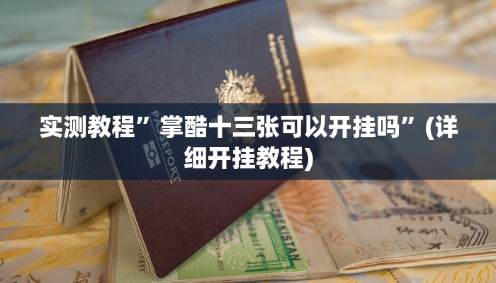 实测教程”掌酷十三张可以开挂吗”(详细开挂教程)