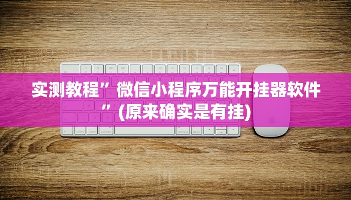 实测教程”微信小程序万能开挂器软件”(原来确实是有挂)