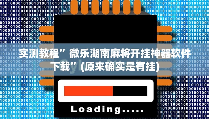 实测教程”微乐湖南麻将开挂神器软件下载”(原来确实是有挂)