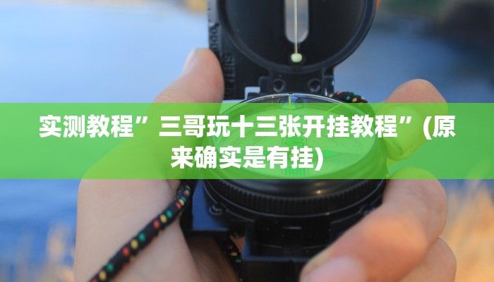 实测教程”三哥玩十三张开挂教程”(原来确实是有挂)