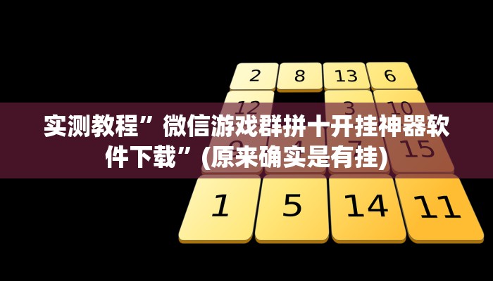 实测教程”大海互娱拼十开挂教程”(原来确实是有挂)