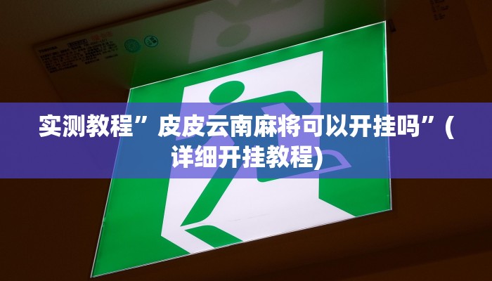 实测教程”新518互娱辅助挂”(详细开挂教程)