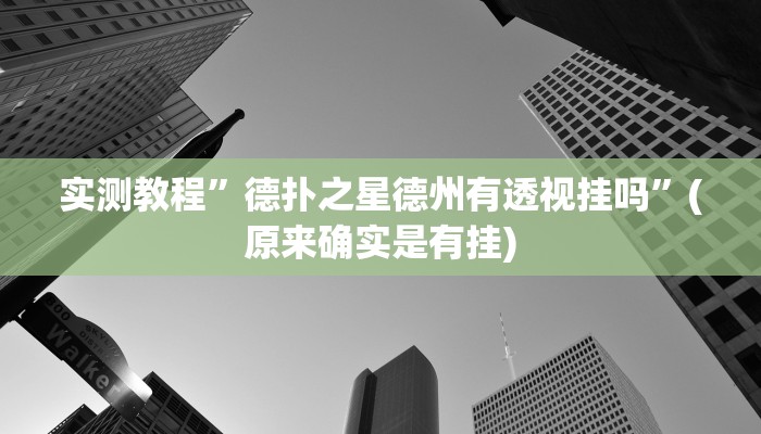 实测教程”哈狗十三道透视开挂”(原来确实是有挂)