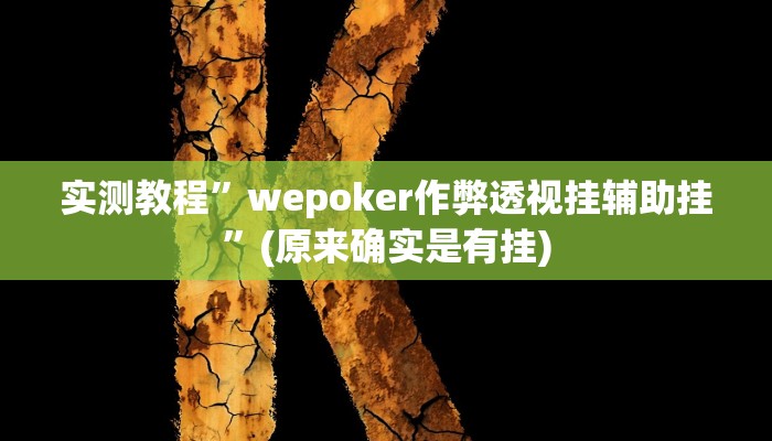 实测教程”广西八一字牌是不是有挂”(原来确实是有挂)