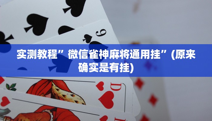 实测教程”微乐宁夏麻将透视开挂是不是真的