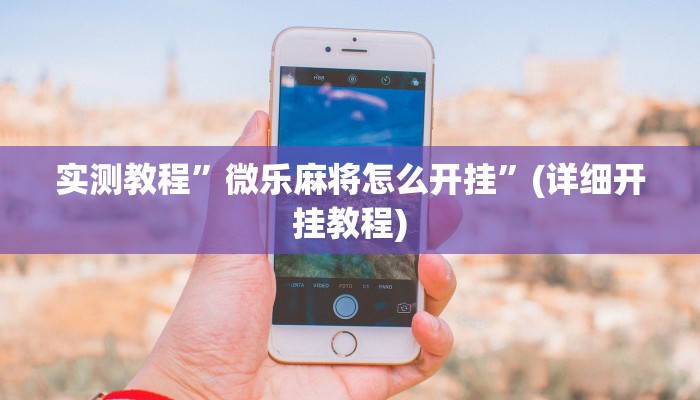 实测教程”微乐麻将万能挂”(原来确实是有挂)