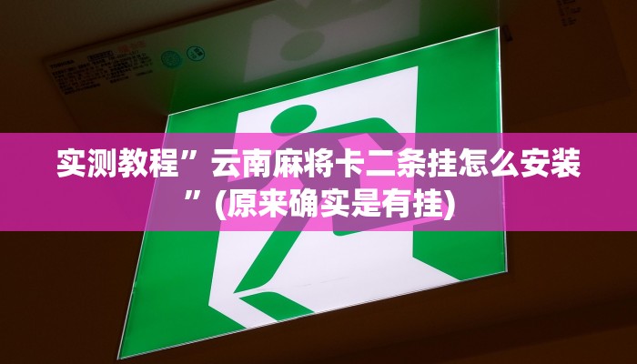 实测教程”尽欢棋牌挂怎么安装”(原来确实是有挂)