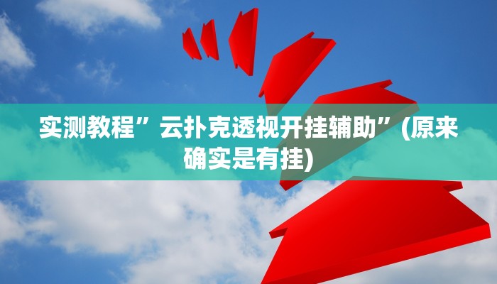 实测教程”乐酷副厅确实有透视挂”(原来确实是有挂)