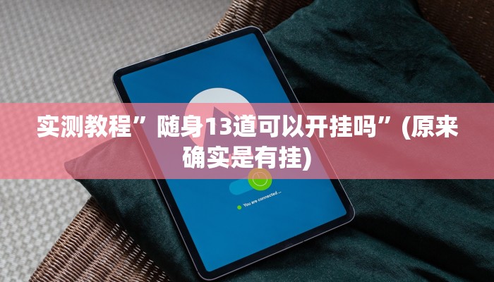 实测教程”财神十三张开挂神器”(原来确实是有挂)