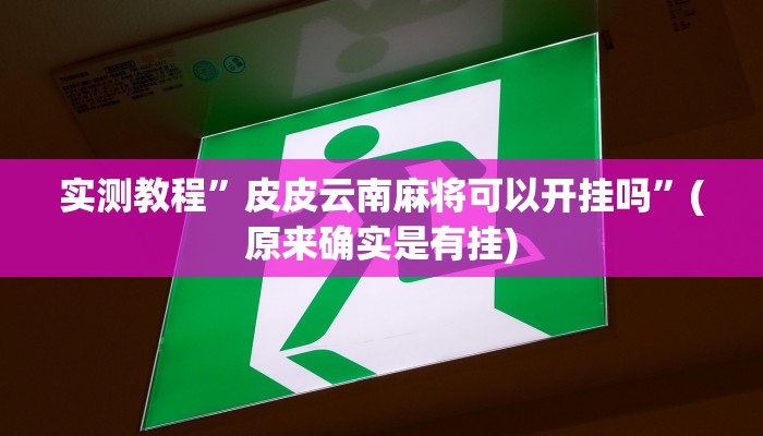 实测教程”德扑圈可以开挂透视吗”(原来确实是有挂)