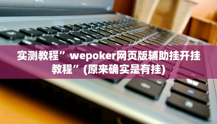 实测教程”wepoker网页版辅助挂开挂教程”(原来确实是有挂)