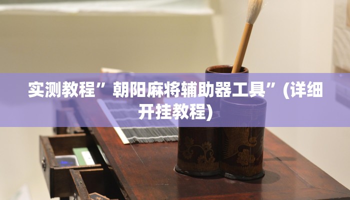 实测教程”朝阳麻将辅助器工具”(详细开挂教程)