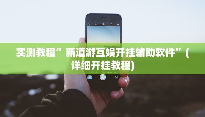 实测教程”新道游互娱开挂辅助软件”(详细开挂教程)