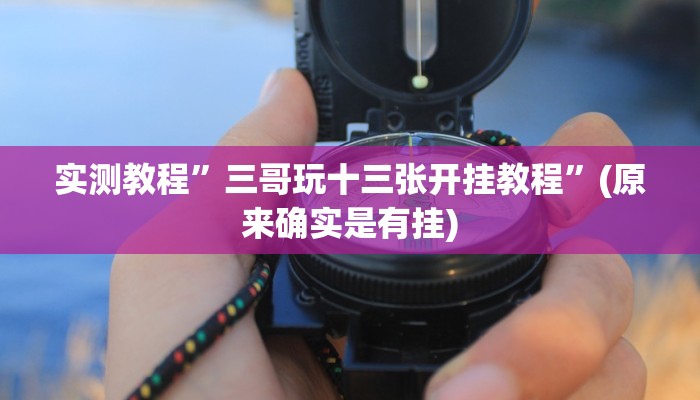 实测教程”三哥玩十三张开挂教程”(原来确实是有挂)