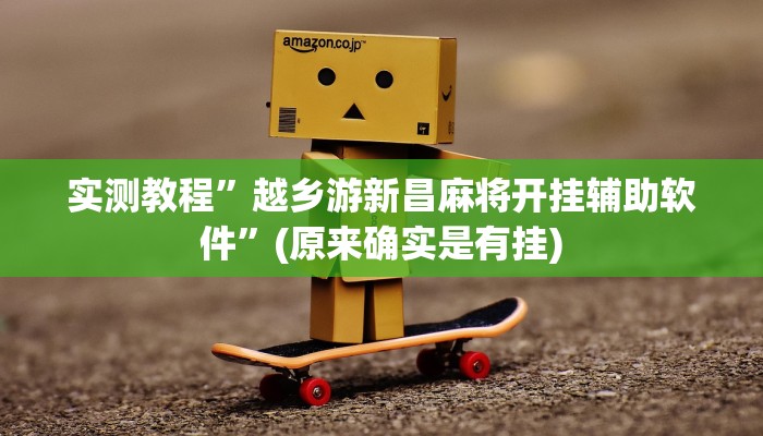 实测教程”越乡游新昌麻将开挂辅助软件”(原来确实是有挂)