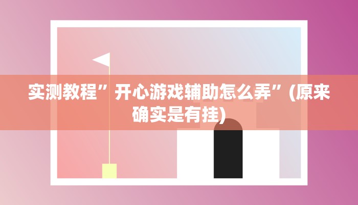 实测教程”开心游戏辅助怎么弄”(原来确实是有挂)