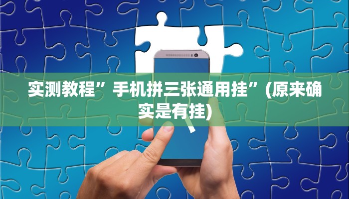 实测教程”手机拼三张通用挂”(原来确实是有挂)