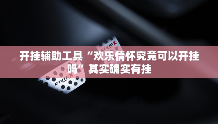 开挂辅助工具“欢乐情怀究竟可以开挂吗”其实确实有挂