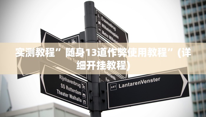 实测教程”随身13道作弊使用教程”(详细开挂教程)
