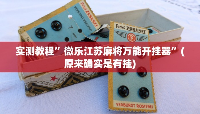 实测教程”微乐江苏麻将万能开挂器”(原来确实是有挂)